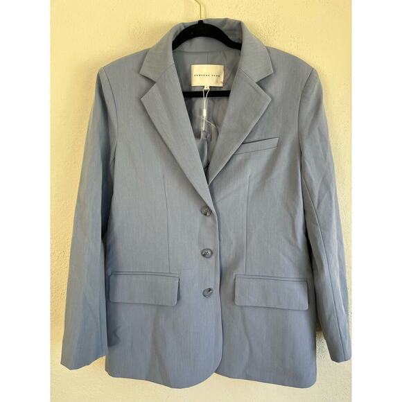 Anthropologie Endless Rose Woman Clean Blue 3 Button Suit Blazer , Size … - Picture 7 of 15
